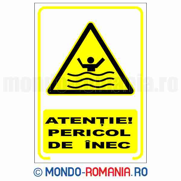 ATENTIE! PERICOL DE INEC - indicator de securitate de avertizare pentru protectia muncii